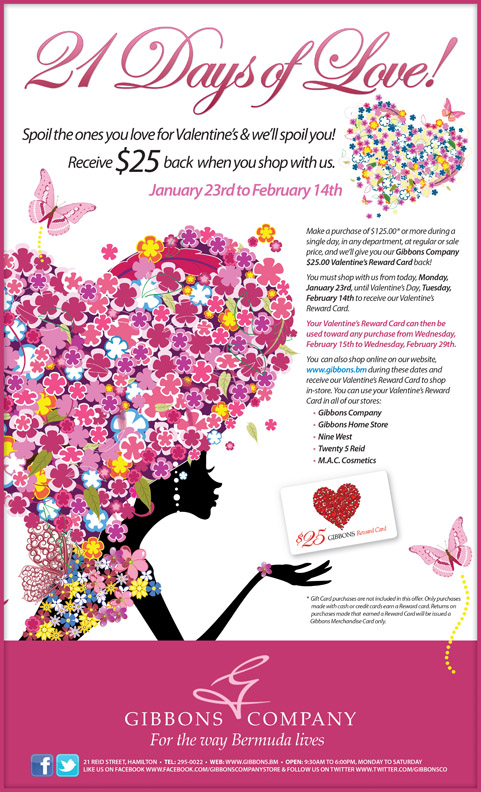 Gibbons Company's 21 Days of Love Valentines Savings