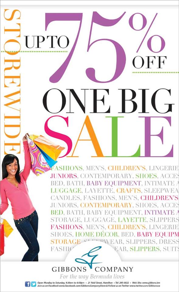 Bermuda GIbbons Company One Big Sale