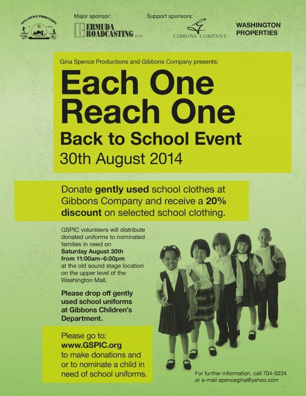 Each One REach One Back 2 School Bermuda