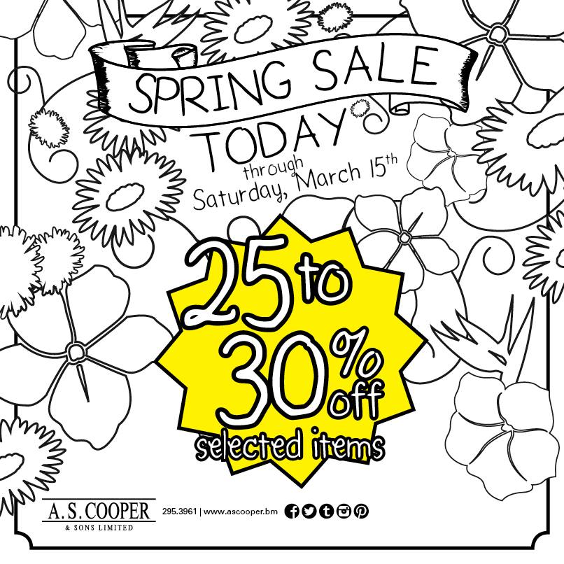 Bermuda A.S. Coopers Spring Sale