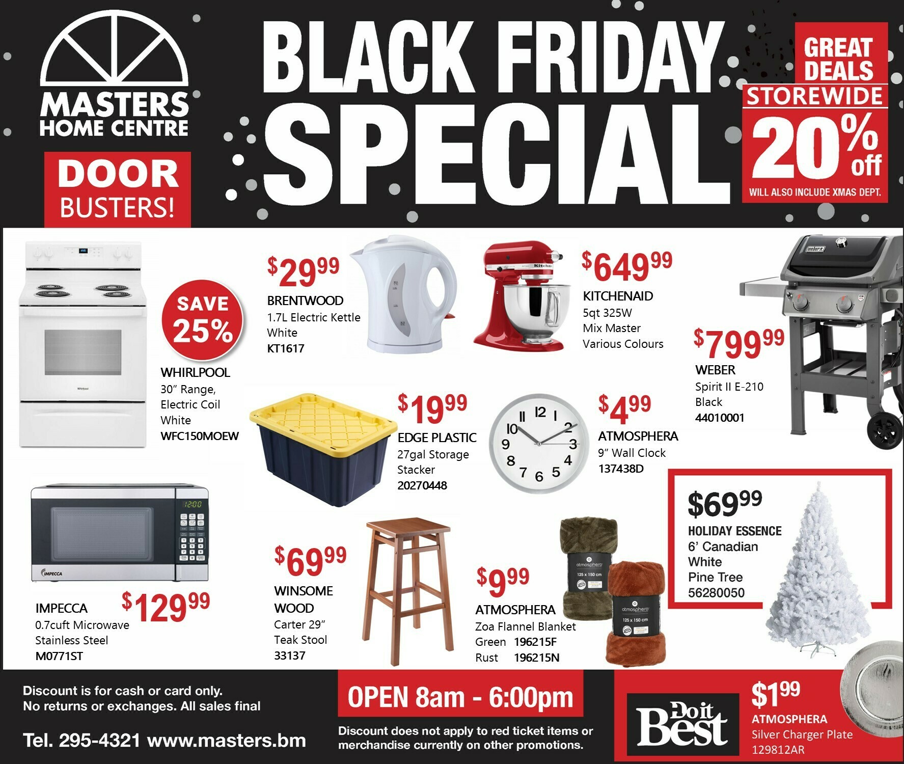 MASTERS HOME CENTRE - BLACK FRIDAY SPECIAL!