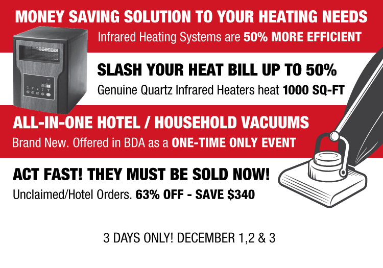 Factory Direct Sale! December 1,2,3.