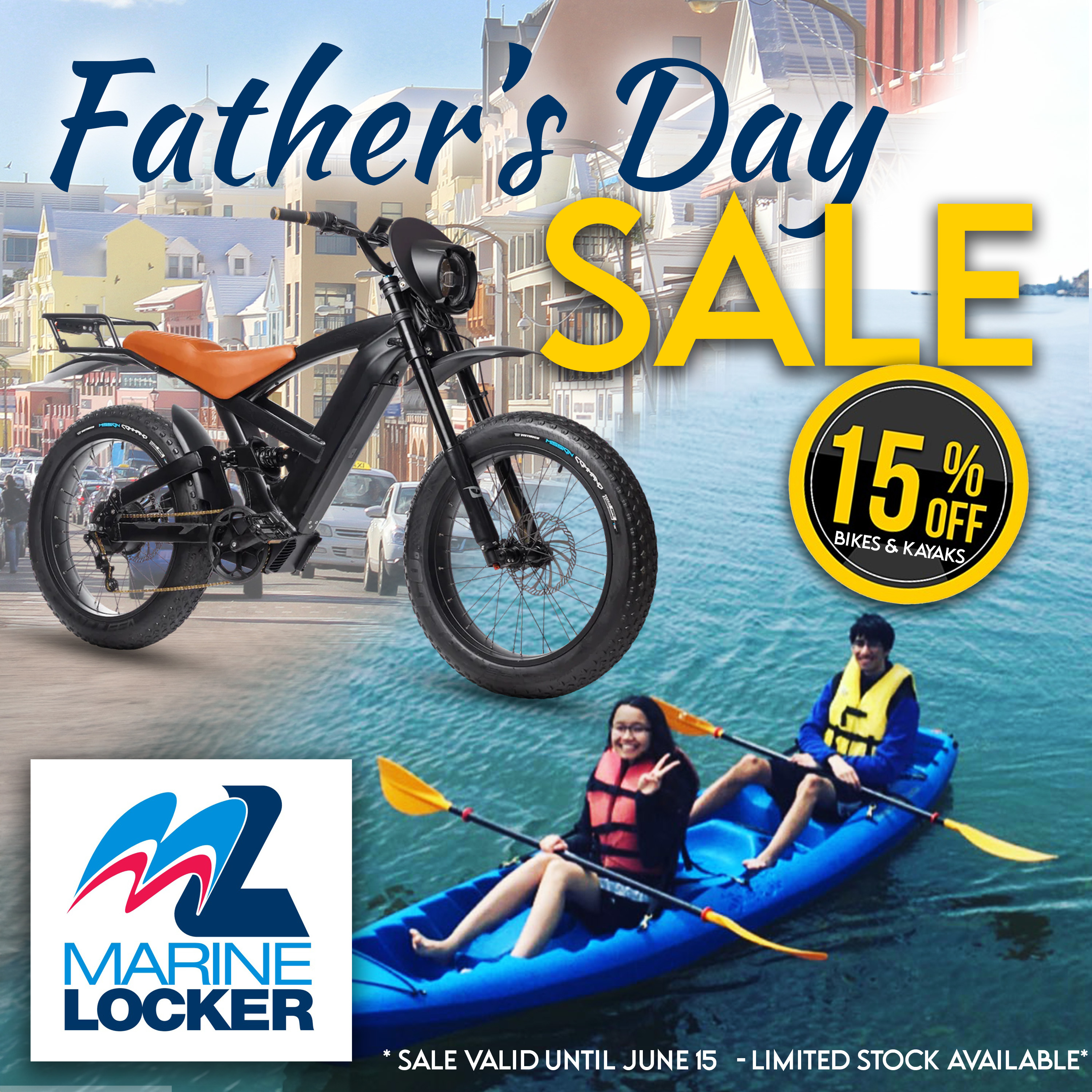 Marine Locker's Cafe Moto-inspired eBike Father's Day SALE