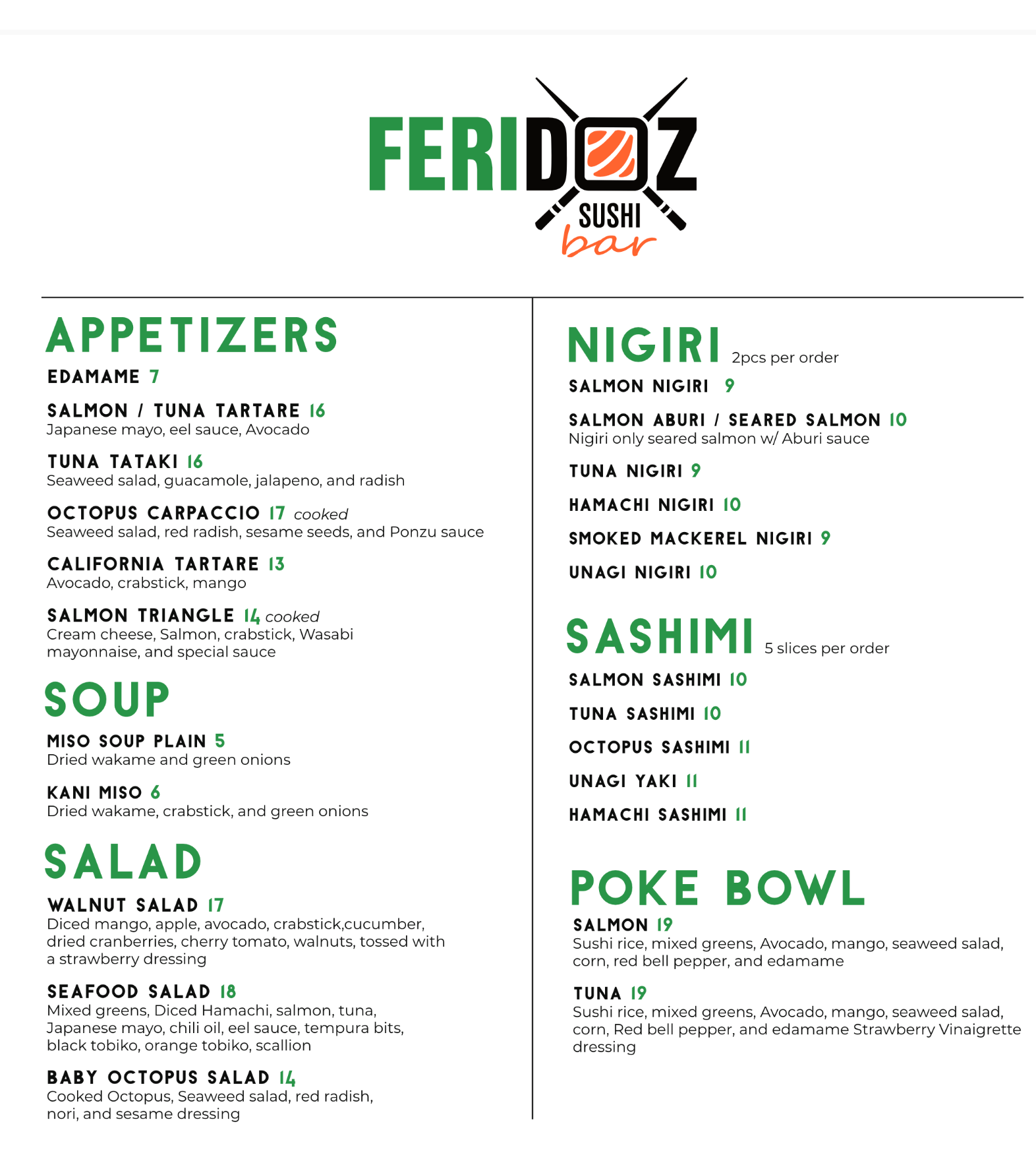 Feridoz Sushi Bar at Cafe Amici