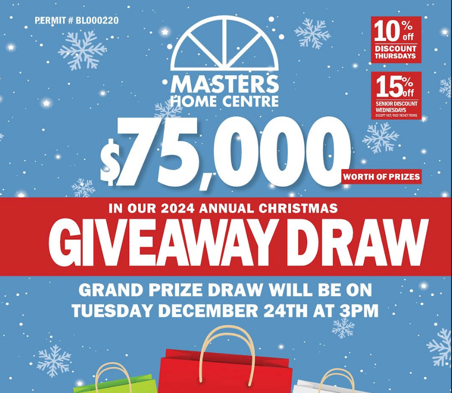  Masters Home Centre: $75,000 Christmas Giveaway! 