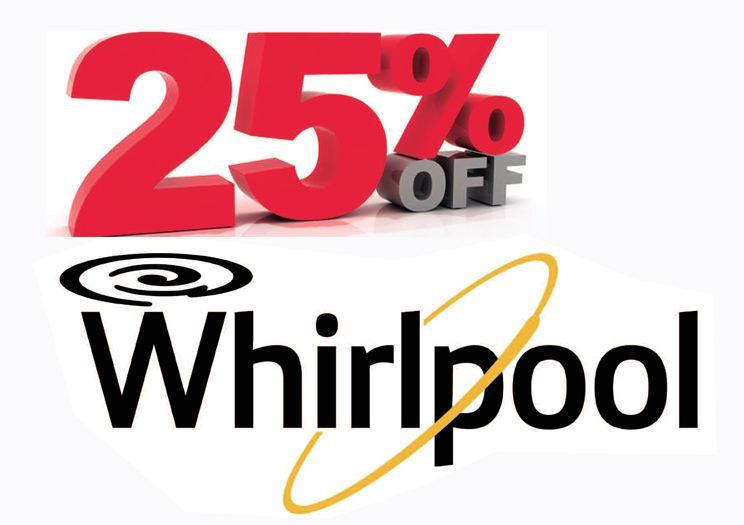 25% Yellow Month on Whirlpool Appliances 