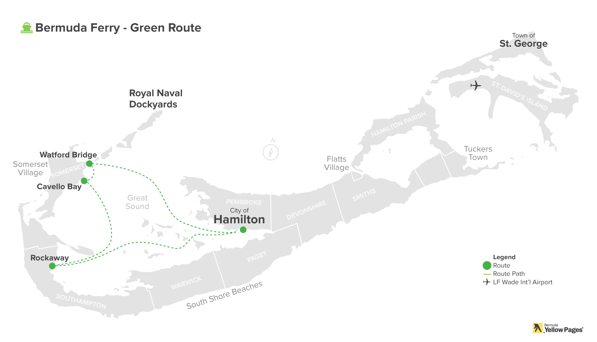 Bermuda Ferry Green Route