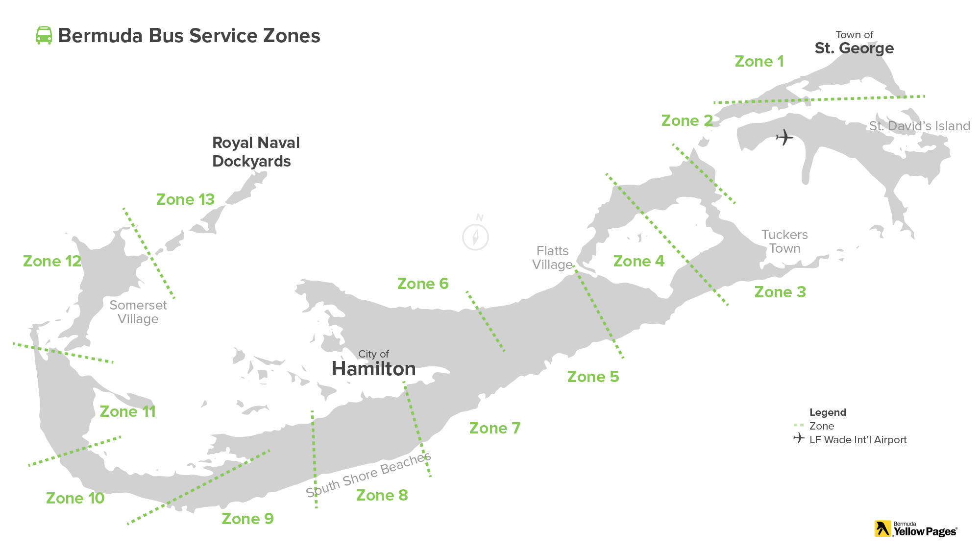 Bermuda Bus Service Zones