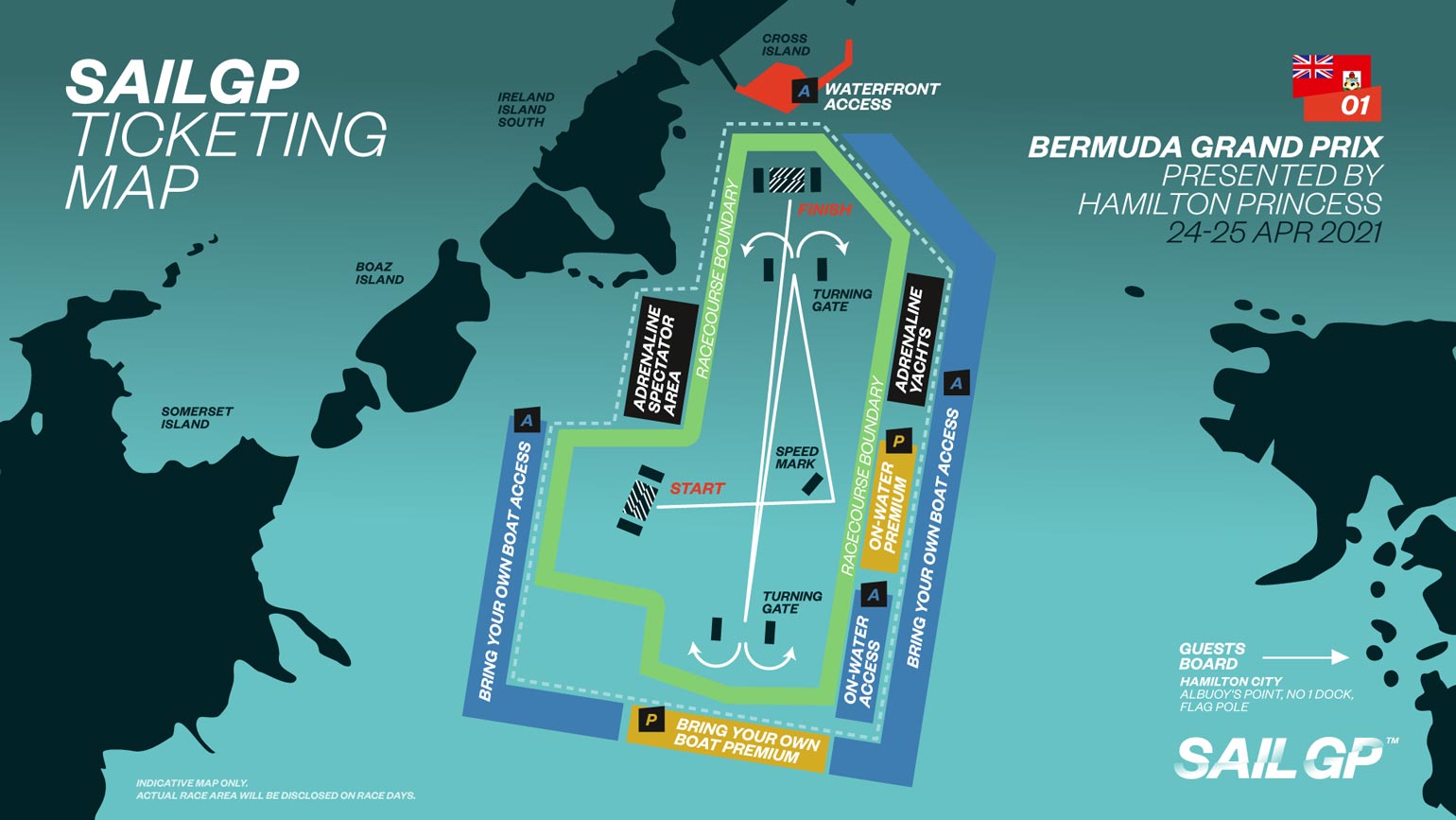 SailGP Course Bermuda Points of Interest