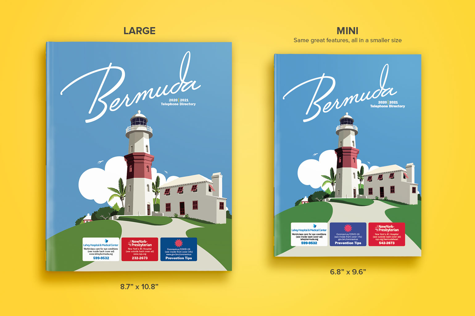 2020/21 Bermuda Telephone Directory sizes