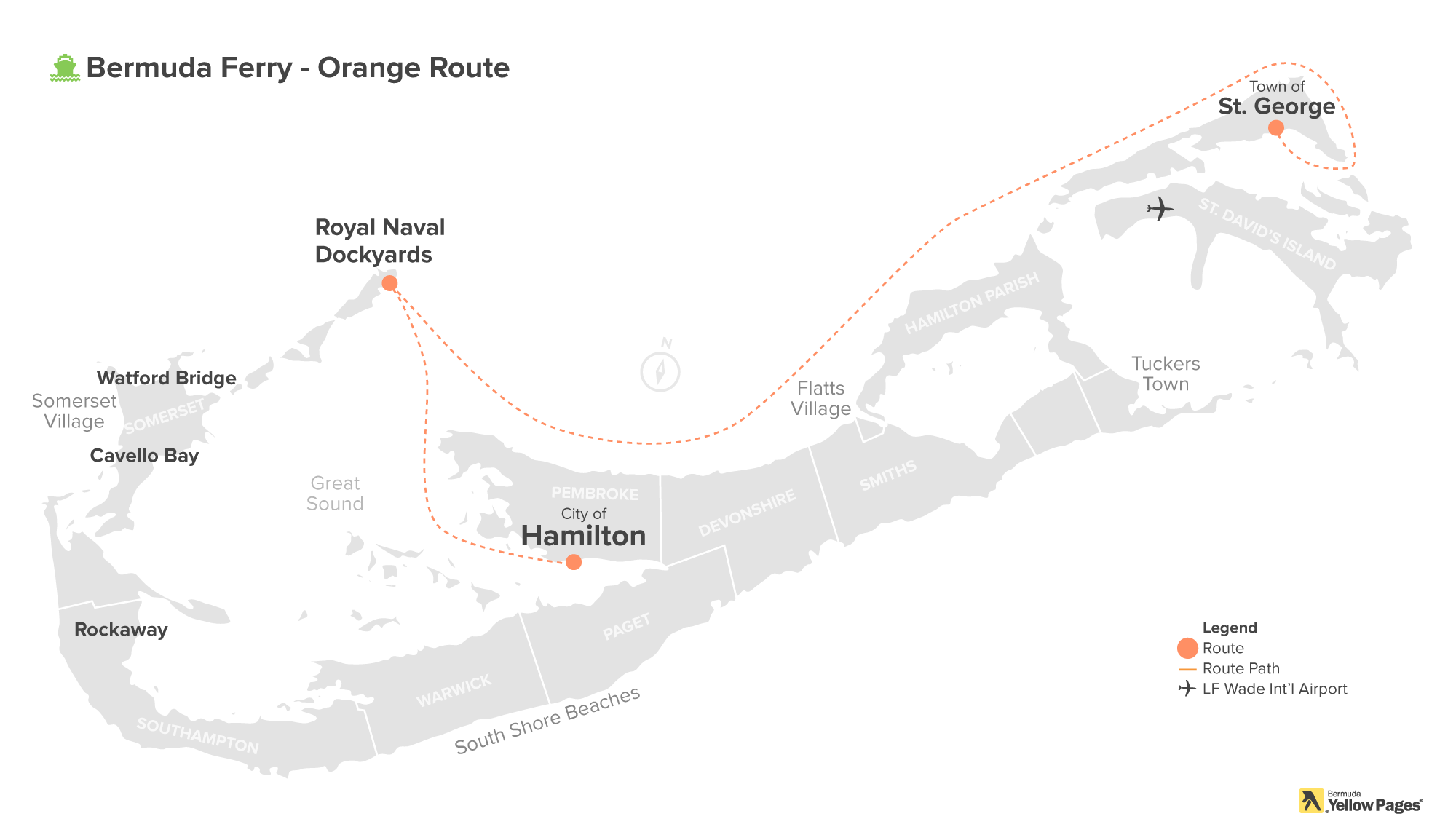 Bermuda Ferry Orange Route
